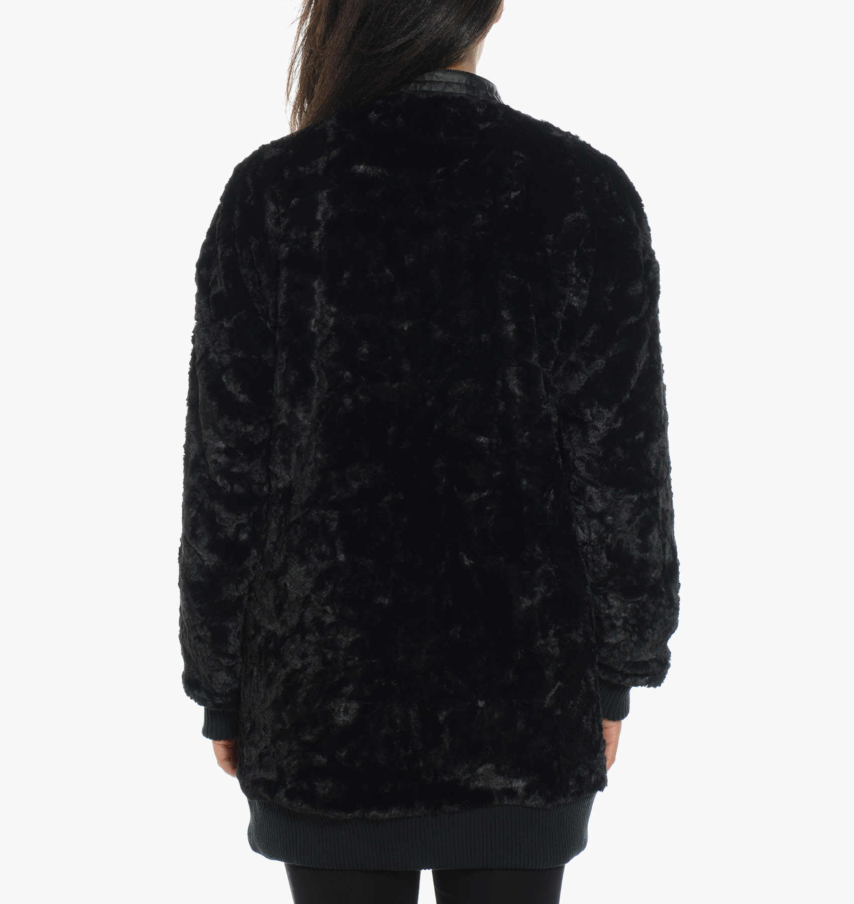 adidas originals trefoil fur jacket