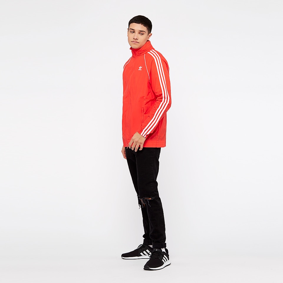 Original Adidas SST Windbreaker Red Track Jacket CW1310 OG Wind Superstar Hoody
