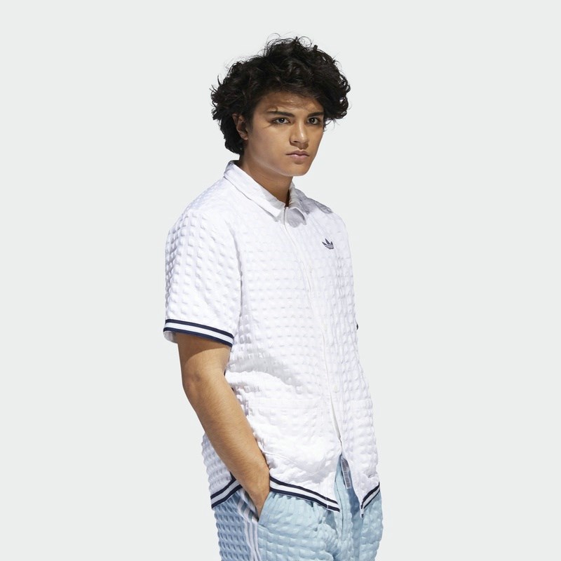 Original Adidas Banyan Shooting Shirt DV3105 White Short Shirt Summer Tshirt DV3106 Navy  2 Colors C
