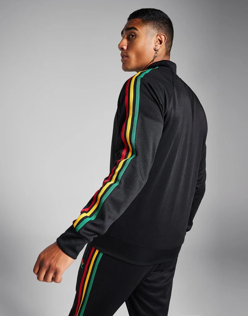 Original Adidas Colorful Rasta Jacket IS2886 Track Top Jamaica Jacket