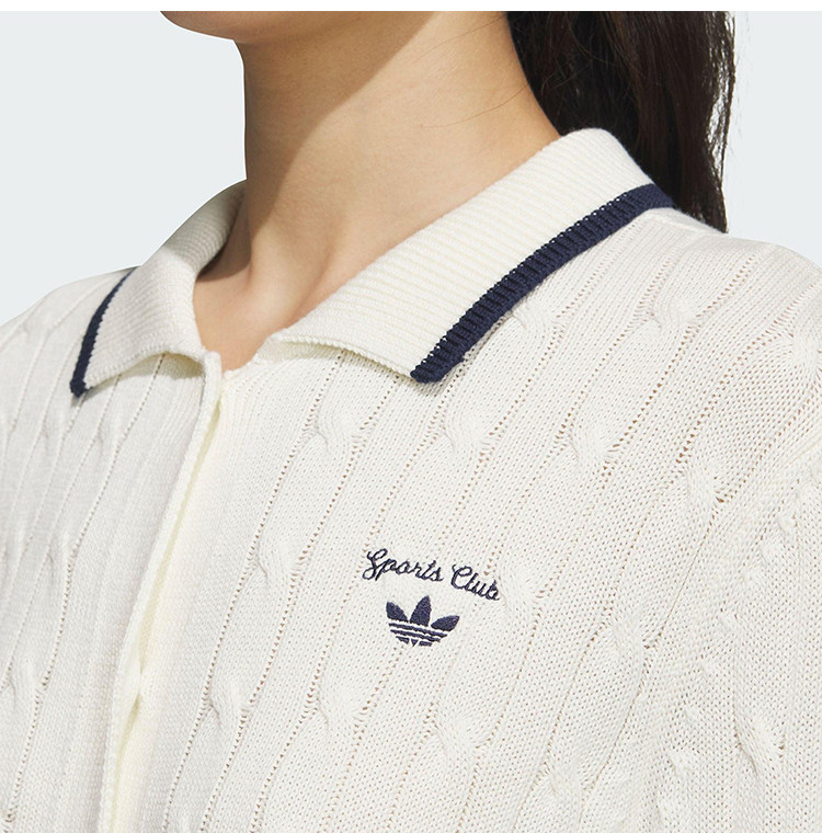 Adidas Originals RETROCARDIGAN SS25 SPORTY CLUB Knitwear Women's Jade JM8017